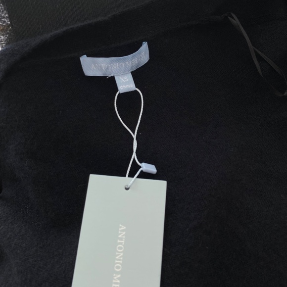 NWT Antonio Melani Luxury Collection Black Cashmere Long Sleeve Cardigan - Picture 4 of 4